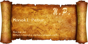 Monoki Petur névjegykártya